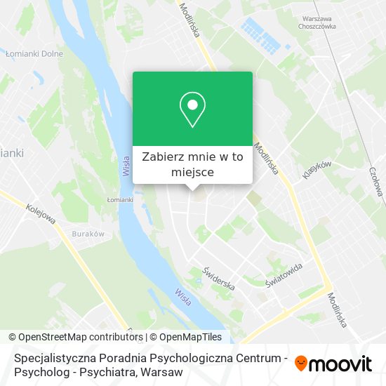 Mapa Specjalistyczna Poradnia Psychologiczna Centrum - Psycholog - Psychiatra