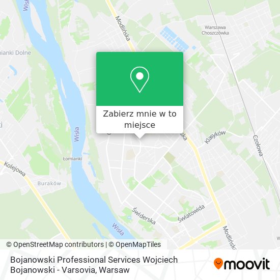 Mapa Bojanowski Professional Services Wojciech Bojanowski - Varsovia