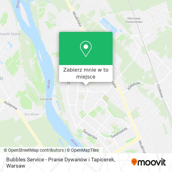 Mapa Bubbles Service - Pranie Dywanów i Tapicerek