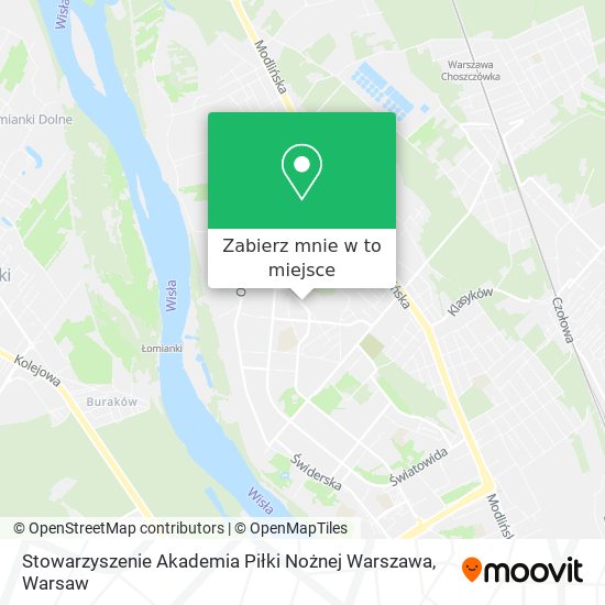 Mapa Stowarzyszenie Akademia Piłki Nożnej Warszawa