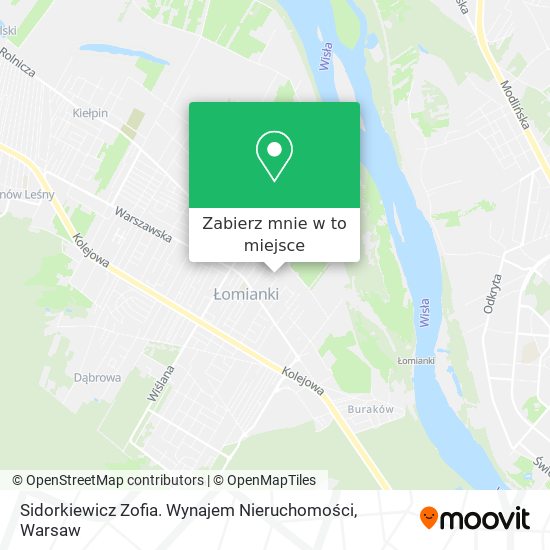 Mapa Sidorkiewicz Zofia. Wynajem Nieruchomości