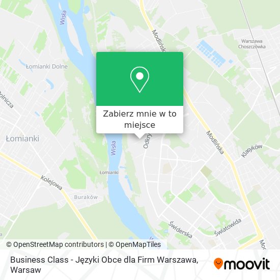 Mapa Business Class - Języki Obce dla Firm Warszawa