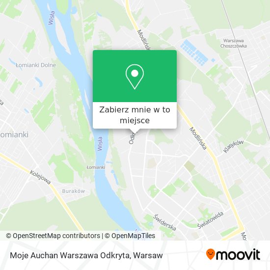 Mapa Moje Auchan Warszawa Odkryta