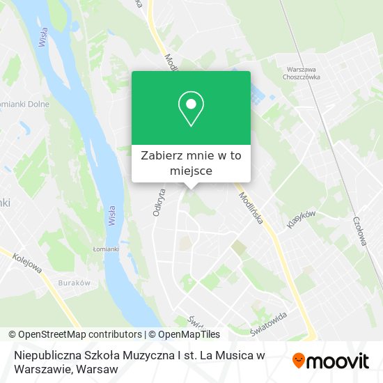 Mapa Niepubliczna Szkoła Muzyczna I st. La Musica w Warszawie