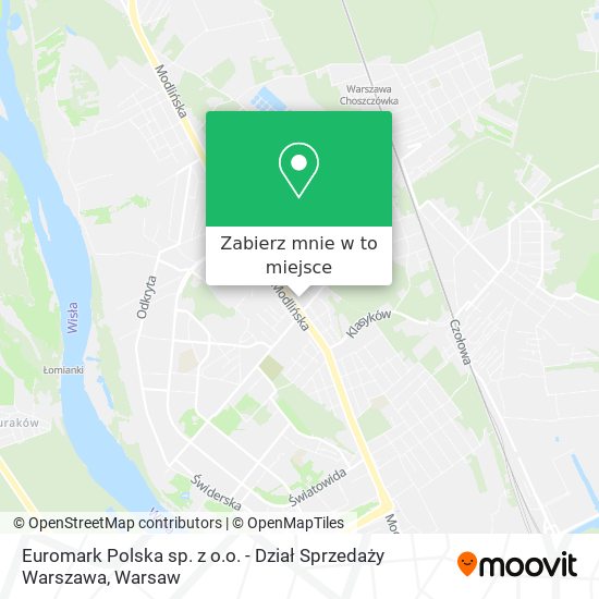 Mapa Euromark Polska sp. z o.o. - Dział Sprzedaży Warszawa