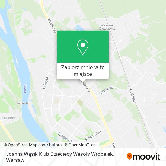 Mapa Joanna Wąsik Klub Dzieciecy Wesoły Wróbelek