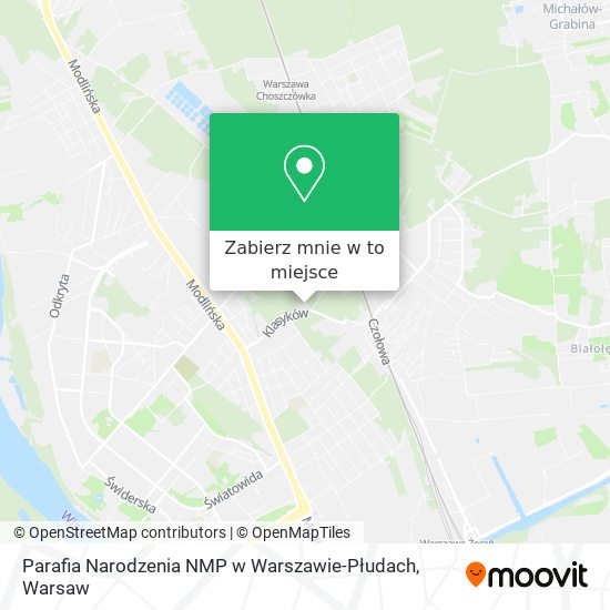 Mapa Parafia Narodzenia NMP w Warszawie-Płudach