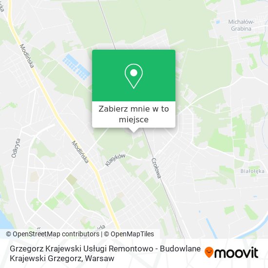 Mapa Grzegorz Krajewski Usługi Remontowo - Budowlane Krajewski Grzegorz