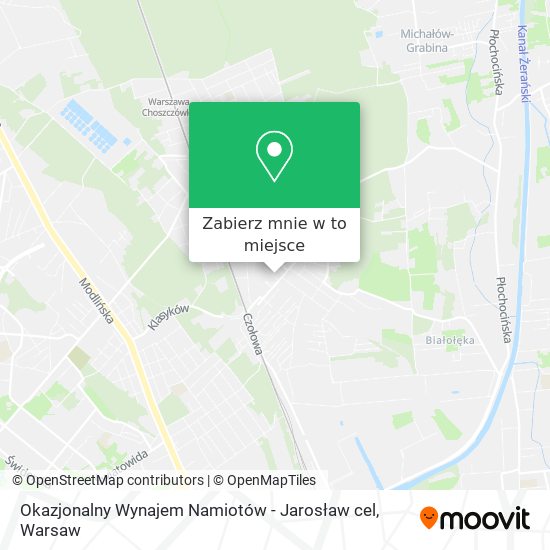 Mapa Okazjonalny Wynajem Namiotów - Jarosław cel