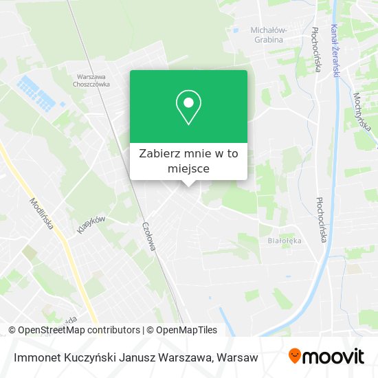 Mapa Immonet Kuczyński Janusz Warszawa