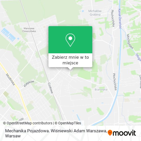 Mapa Mechanika Pojazdowa. Wiśniewski Adam Warszawa