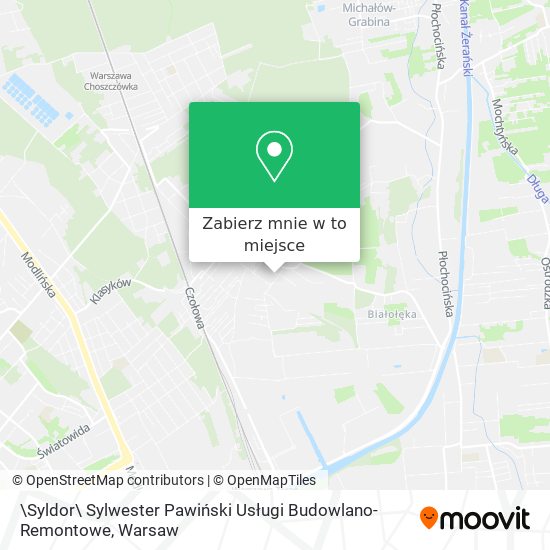 Mapa \Syldor\ Sylwester Pawiński Usługi Budowlano-Remontowe