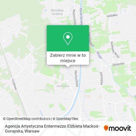 Mapa Agencja Artystyczna Entermezzo Elżbieta Mackoś-Gorayska