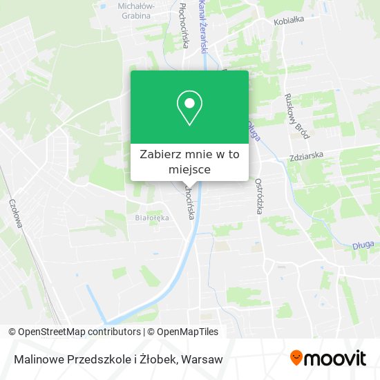 Mapa Malinowe Przedszkole i Żłobek