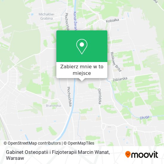 Mapa Gabinet Osteopatii i Fizjoterapii Marcin Wanat