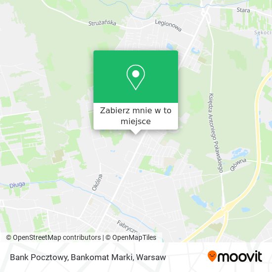 Mapa Bank Pocztowy, Bankomat Marki