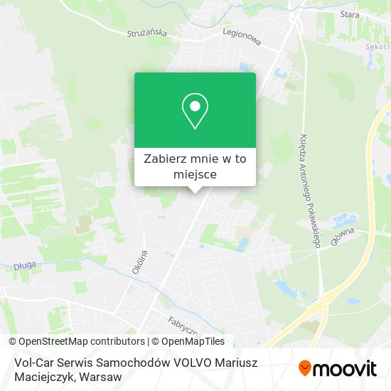 Mapa Vol-Car Serwis Samochodów VOLVO Mariusz Maciejczyk