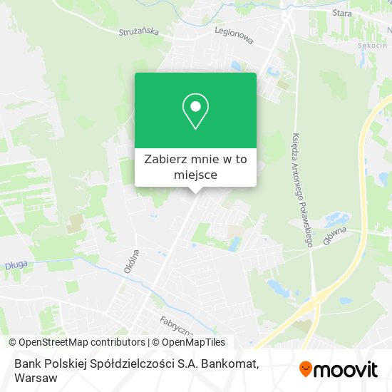 Mapa Bank Polskiej Spółdzielczości S.A. Bankomat