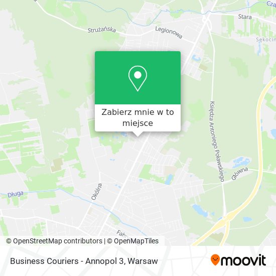 Mapa Business Couriers - Annopol 3