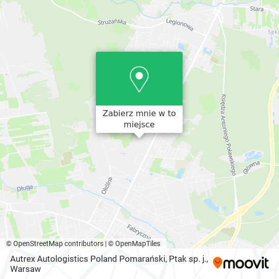 Mapa Autrex Autologistics Poland Pomarański, Ptak sp. j.