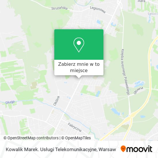 Mapa Kowalik Marek. Usługi Telekomunikacyjne