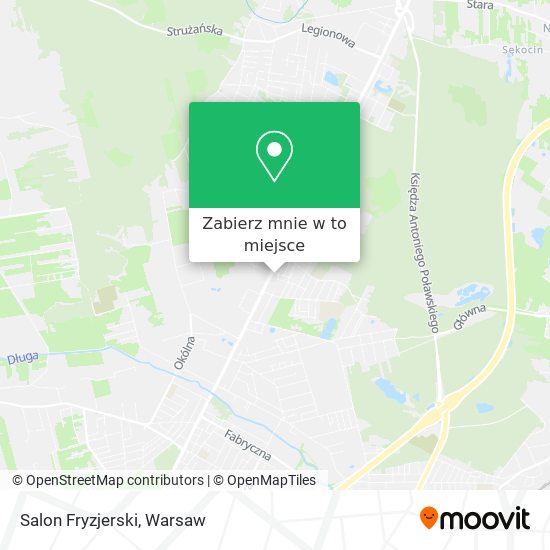 Mapa Salon Fryzjerski