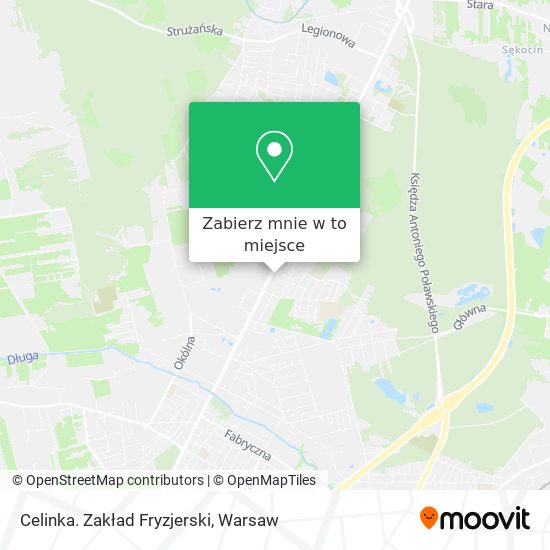 Mapa Celinka. Zakład Fryzjerski