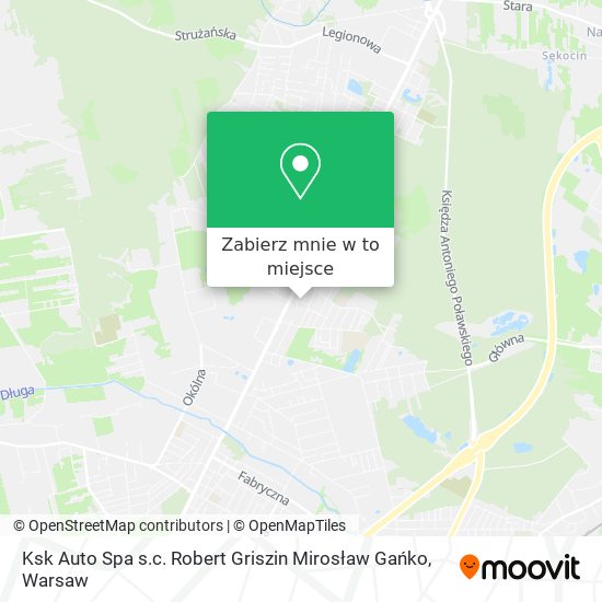 Mapa Ksk Auto Spa s.c. Robert Griszin Mirosław Gańko