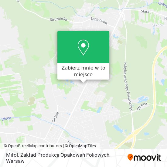 Mapa Mifol. Zakład Produkcji Opakowań Foliowych