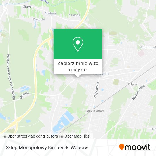 Mapa Sklep Monopolowy Bimberek