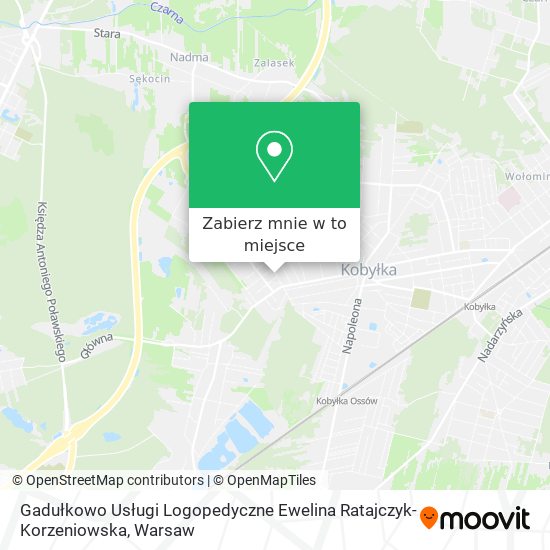 Mapa Gadułkowo Usługi Logopedyczne Ewelina Ratajczyk-Korzeniowska