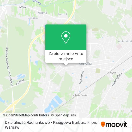 Mapa Działalność Rachunkowo - Księgowa Barbara Filon