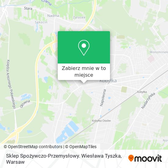 Mapa Sklep Spożywczo-Przemysłowy. Wiesława Tyszka