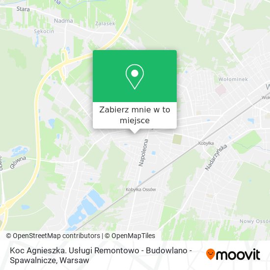 Mapa Koc Agnieszka. Usługi Remontowo - Budowlano - Spawalnicze