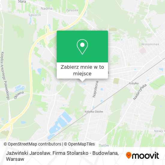 Mapa Jaźwiński Jarosław. Firma Stolarsko - Budowlana