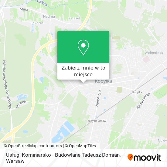 Mapa Usługi Kominiarsko - Budowlane Tadeusz Domian