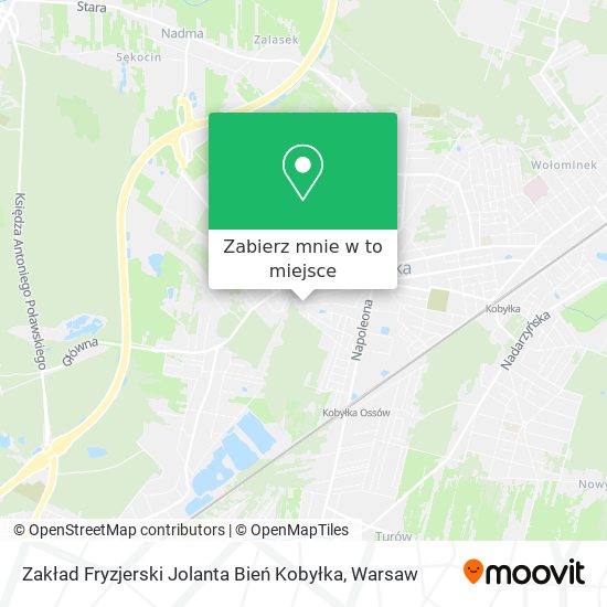 Mapa Zakład Fryzjerski Jolanta Bień Kobyłka