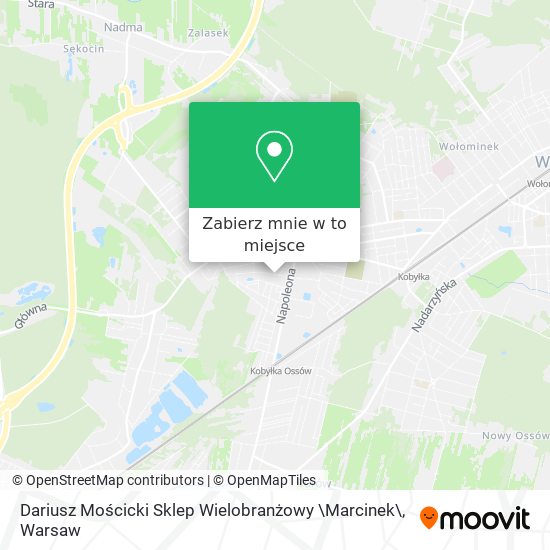 Mapa Dariusz Mościcki Sklep Wielobranżowy \Marcinek\