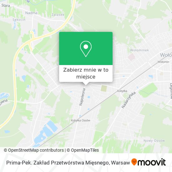 Mapa Prima-Pek. Zakład Przetwórstwa Mięsnego