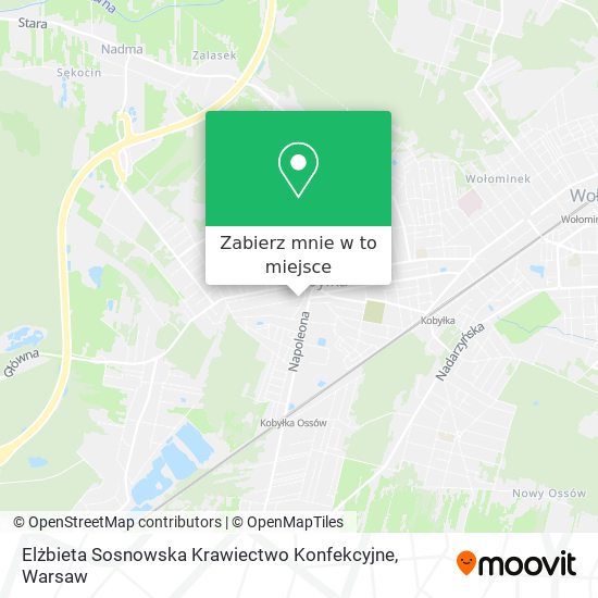 Mapa Elżbieta Sosnowska Krawiectwo Konfekcyjne