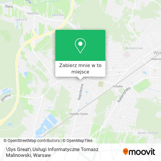 Mapa \Sys Great\ Usługi Informatyczne Tomasz Malinowski