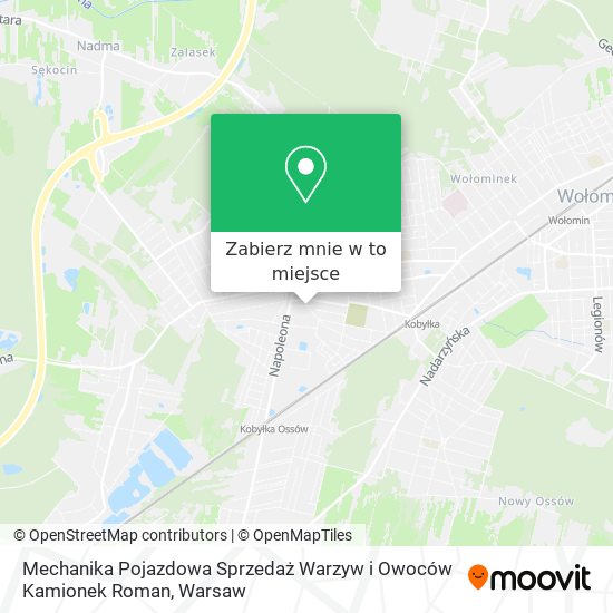 Mapa Mechanika Pojazdowa Sprzedaż Warzyw i Owoców Kamionek Roman