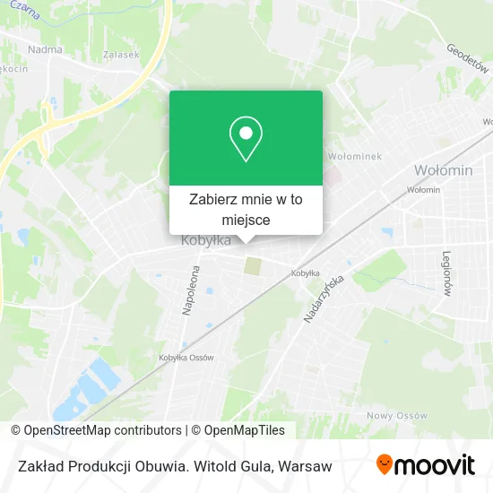 Mapa Zakład Produkcji Obuwia. Witold Gula