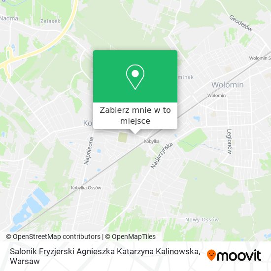 Mapa Salonik Fryzjerski Agnieszka Katarzyna Kalinowska