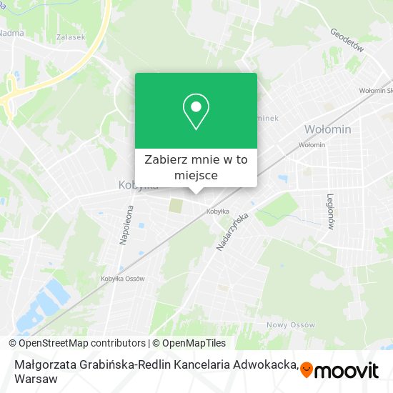 Mapa Małgorzata Grabińska-Redlin Kancelaria Adwokacka