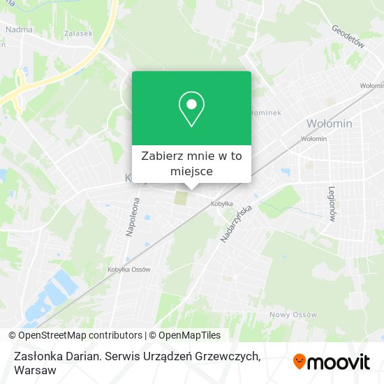 Mapa Zasłonka Darian. Serwis Urządzeń Grzewczych