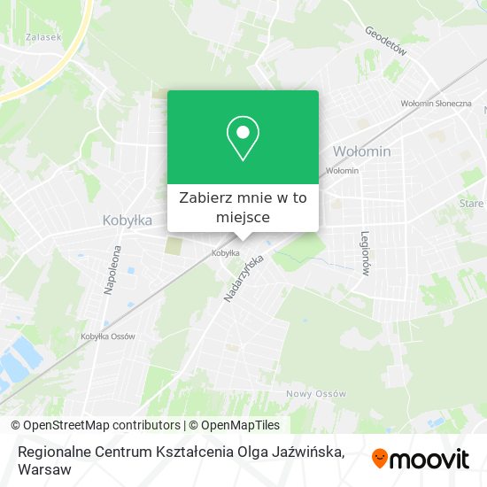 Mapa Regionalne Centrum Kształcenia Olga Jaźwińska