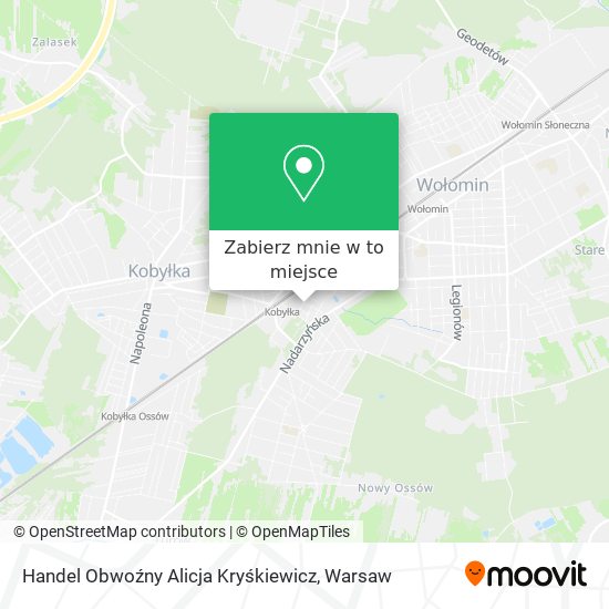 Mapa Handel Obwoźny Alicja Kryśkiewicz