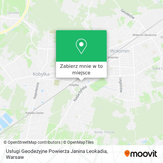 Mapa Usługi Geodezyjne Powierża Janina Leokadia