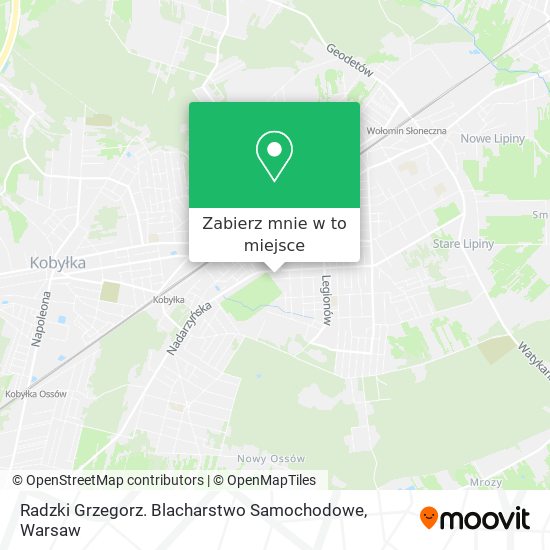 Mapa Radzki Grzegorz. Blacharstwo Samochodowe